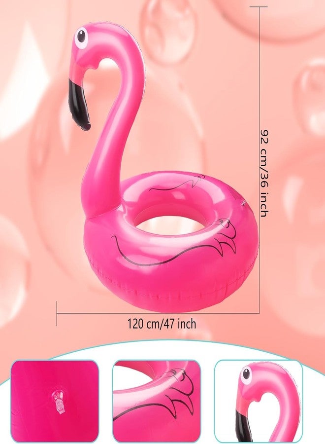 TRIVYOM Inflatable Flamingo Pool Float || 47" Flamingo Swim Tube Rings || Inflatable Floatie Tube || Blow Up Swim Ring, Outdoor Summer Pool Party Water Toy for Adults, Kids - 1Pcs - Image 4